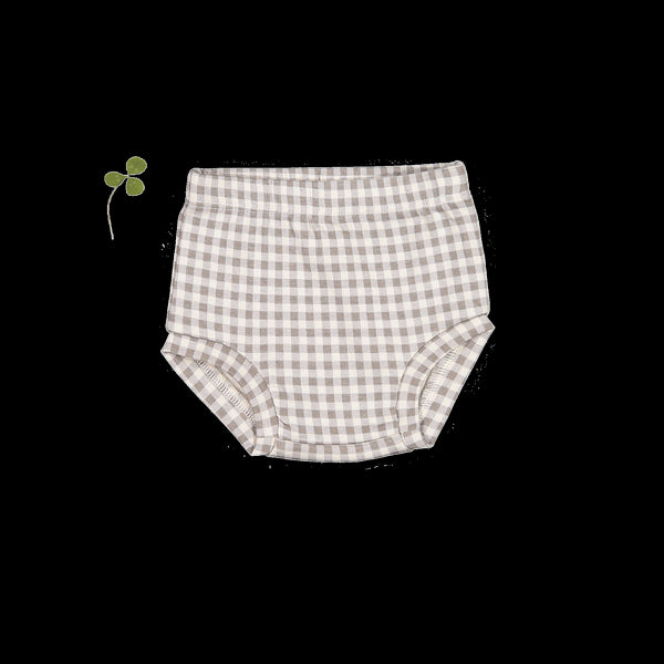 the-printed-bloomer-taupe-gingham Lovely Littles - Sophia's StyleBloomer-1